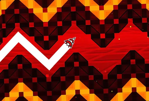 Geometry Dash Nine Circles hard demon wave section